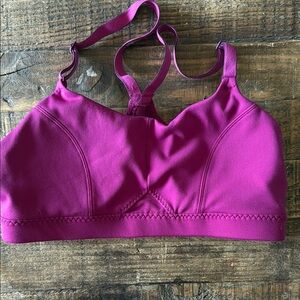 Athleta Purple Racerback Sports Bra Seamless Design